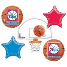 Basketball  Philadelphia 76ers NBA 5 Piece Balloon Set