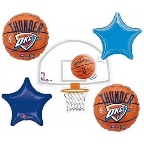 Basketball Oklahoma City Thunder NBA 5 Piece Balloon Set