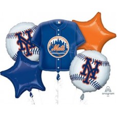 New York Mets 5 Piece Balloon Set Baseball Party Supplies