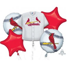St. Louis Cardinals 5 Piece Balloon Set Baseball Party Supplies