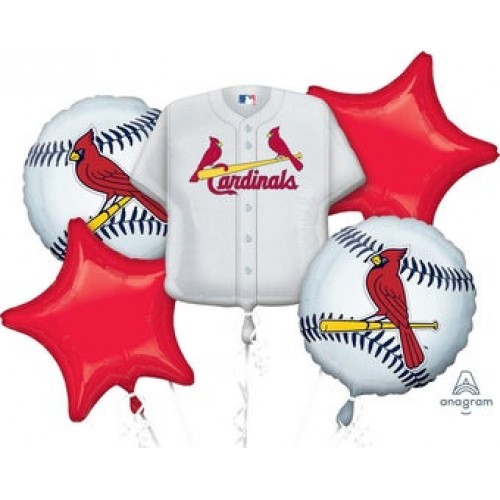 St. Louis Cardinals 5 Piece Balloon Set Baseball Party Supplies