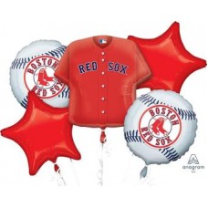 Boston Red Sox 5 Piece Balloon Set Baseball Party Supplies