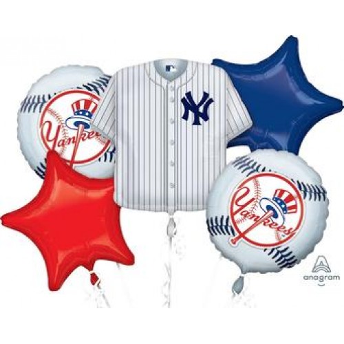 New York Yankees 5 Piece Balloon Set Baseball Party Supplies