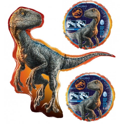 Jurassic World Raptor Dinosaur 3 Piece Balloon Set