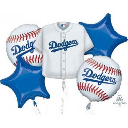 Los Angeles Dodgers 5 Piece Balloon Set Baseball Party Supplies
