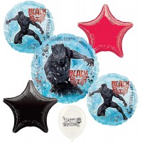 Black Panther 6 Piece Avengers Balloon Bouquet