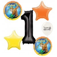Aquaman 1st Happy Birthday Number One Megaloon Ocean Sea Adventure Boys and Girls Balloon Bundle Party Supplies and Decorations
