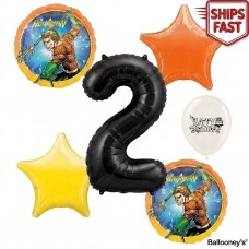 Licensed Aquaman 2nd Birthday Balloon Bouquet Set (6 Pcs) Licensed Aquaman 2nd Birthday Balloon Bouquet Set (6 Pcs)