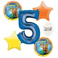 Aquaman 5th Happy Birthday Number Five Megaloon Ocean Sea Adventure Boys and Girls Balloon Bundle Party Supplies and Decorations
