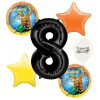 Aquaman 8th Happy Birthday Number 8 Megaloon Ocean Sea Adventure Boys and Girls Balloon Bundle Party Supplies and Decorations