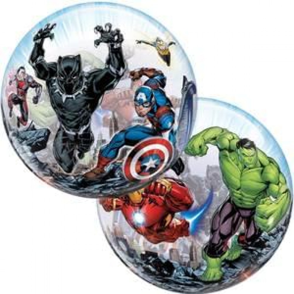 NEW Marvel Avengers 22" Qualatex BUBBLE Balloons Birthday Party Supplies~ 