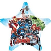 Avengers 28 Inch Star Captain America, Thor, Black Widow, Hulk Supershape XL Mylar Balloon Kids Parties Decorations Themed Birthdays