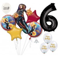 Avengers Captain Marvel Ultimate Avengers 7th Birthday Party Event Bouquet of Balloons Decorations Eightieth By the Numbers