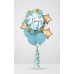 It's a Boy" Baby Shower Balloon Bouquet with Gold Stars & Teal Accents