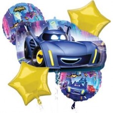 Batman Wheels Five Piece Balloon Bouquet Set batman decorations party kids batman birthday
