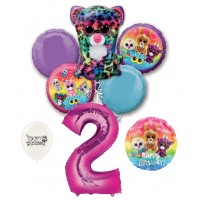 Beanie Boos 2nd Happy Birthday By the Numbers Party Balloons Bouquet Bundle for Boys and Girls Party Decorations 