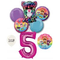 Beanie Boos 5th Happy Birthday By the Numbers Party Balloons Bouquet Bundle for Boys and Girls Party Decorations 