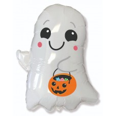 30 Inch Cute Ghost Halloween Jumbo Extra Large Supershape Mylar Foil Balloon Halloween themed parties