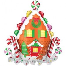 28 inch Gingerbread Christmas Holiday Jumbo Foil Mylar balloon decoration decor gingerbread party supplies holidays