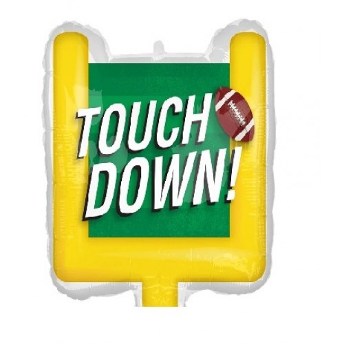 Touch down Football Goal post 28 inch Jumbo foil mylar balloon Touch down Football Goal post 28 inch Jumbo foil mylar balloon