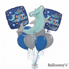 Under-the-Sea Shark Adventure 7-Piece Premium Balloon Bouquet
