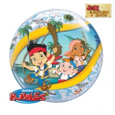 Captain of the Never Seas Jake and the Neverlands 22 inch Bubble balloon with Jake, Izzy, Cubby  pirate party pirate decorations pirate birthday boys