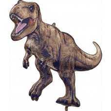 Huge 42 Inch T-Rex Balloon - Jurassic World Party Supplies & Birthday Decorations for Kids, Green T-Rex Foil