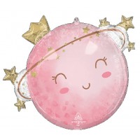 29" Little Moon Baby Girl Foil Mylar Balloon 