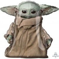 30" Mandalorian Baby Yoda Star Wars Airbuddies Foil Mylar Balloon Star Wars kids birthdays Star Wars themed decorations decor