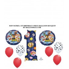 Paw Patrol Party Supplies Chase, Marshal Skye and friends 1st Birthday Balloon Bouquet Decorations kids birthday balloons