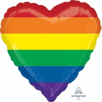 Rainbow Heart Pride Celebration Mylar Balloon
