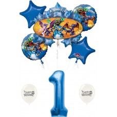 Skylanders Eruptor and Friends 1st First Birthday Balloon Bundle Set Decor Decorations Parties Kids