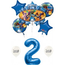 Skylanders Eruptor and Friends 2nd Second Birthday Balloon Bundle Set Decor Decorations Parties Kids 
