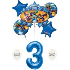 Skylanders Eruptor and Friends 3rd third Birthday Balloon Bundle Set Decor Decorations Parties Kids
