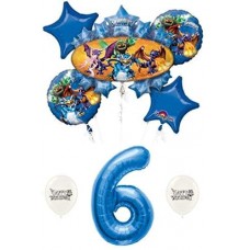 Skylanders Eruptor and Friends 6th Sixth Birthday Balloon Bundle Set Decor Decorations Parties Kids