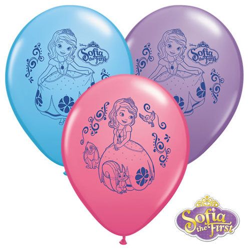 Sofia the First Pack of 25 Assorted 11 inch Latex Balloons girls birthdays parties party supplies decor decorations princess parties