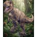 Huge 42 Inch T-Rex Balloon - Jurassic World Party Supplies & Birthday Decorations for Kids, Green T-Rex Foil