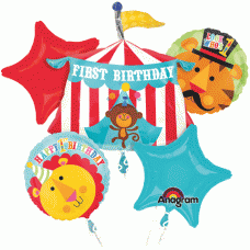 Fisher Price 1st Birthday Circus Big Top Five Piece Balloon Bouquet