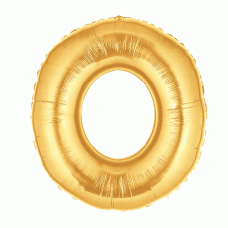Number Zero 40 Inch Gold Megaloon Mylar Balloon