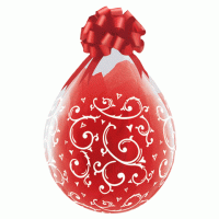 Filigree & Hearts, 18 inch Stuffing Balloons, Count of 25