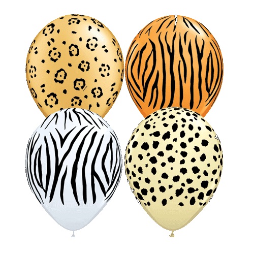 Safari Bag of 25 Assorted 11" Latex Balloons