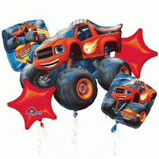 Blaze The Monster Truck 5 Piece Bouquet of Balloons Set