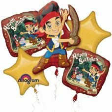 Disney's Jake and the Neverland Pirate Five Piece Balloon Bouquet