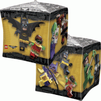 DC Lego Batman and Robin 15 inch DC Cubez Mylar Balloon Kids Foil Birthday Party Square Decorations Favors