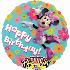 Disney Minnie Mouse 28 inch Sing-a-Tune Mylar Balloon, Sings Happy Birthday in Minnie Mouse's voice