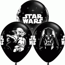 Star Wars Count of 25 Black Latex Balloons